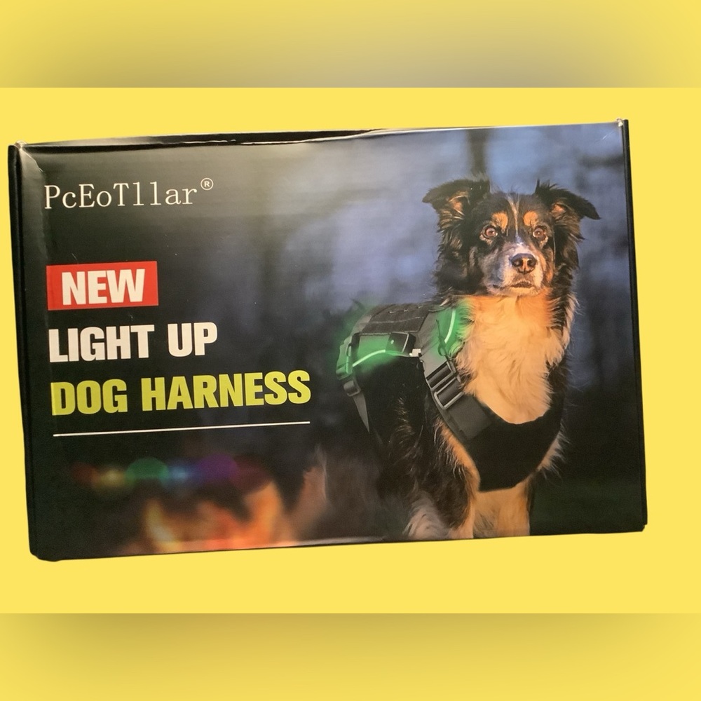 LED Light Up Dog Harness - 3 Glowing modes, 5 colors. Easy on and off. NEW